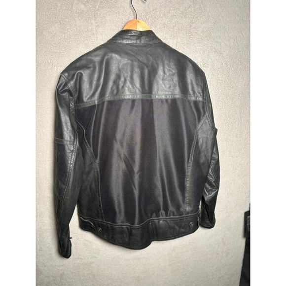 River Road Pecos Mesh Leather Motorcycle Jacket Black Men's Size 42 - Picture 2 of 10
